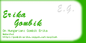 erika gombik business card